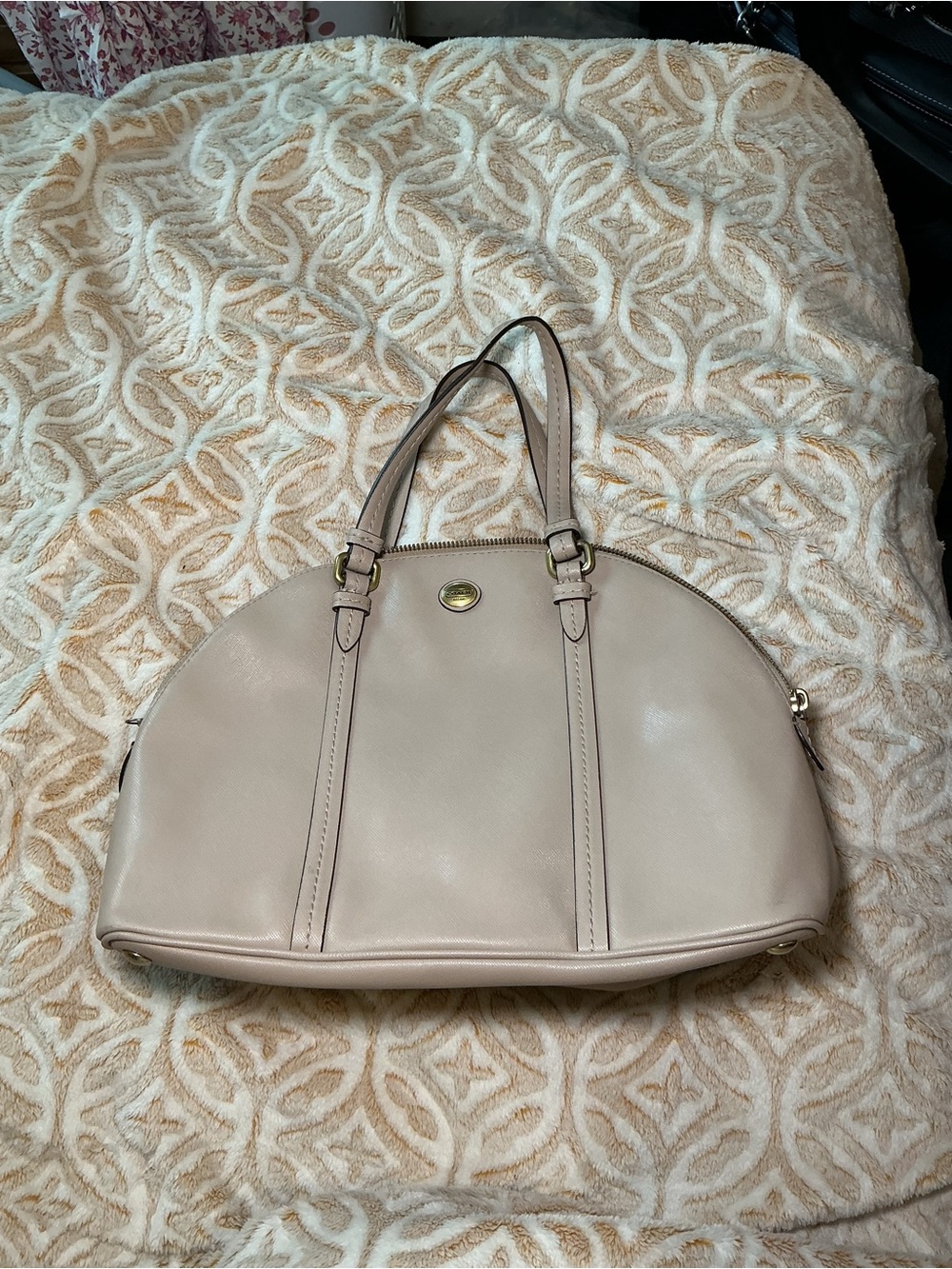 Coach Dome Satchel Handbag – Blush Beige Leather - Picture 2 of 9